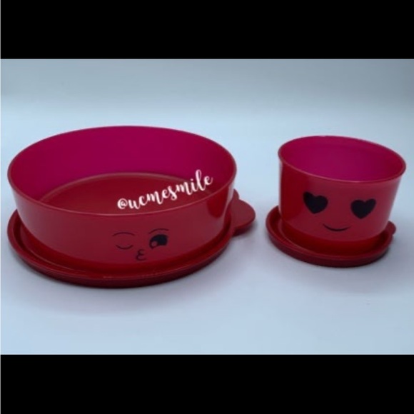 Tupperware Smiley Emoji Lunch Set - Picture 2 of 4